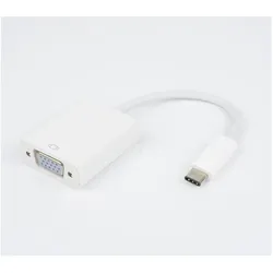 D2 Diffusion Adaptateur USB-C m le /VGA femelle Connecrteurs en nickel Pour Macbook et PC Plu (VGA), Data + Video Adapter, Silber