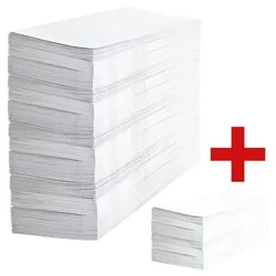 OTTO Office 1000er-Pack Briefumschläge DL ohne Fenster mit Haftklebung inkl. 500er-Pack Brie weiß, 22x11 cm