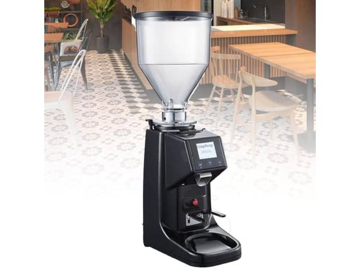 Kaffeemühle mit digitalem Timer, Touch-Bedienfeld und 60-mm-Flachmahlwerk 60-mm-Flachmahlwerk 19 Mahlgradeinstellungen Zwei Bohnenbehälter Ideal für Espresso, Mokkakanne und Pour-Over