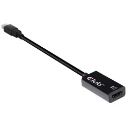 Club 3D DisplayPort 1.4 Adapter mDP zu HDMI 2.0a HDR aktiv St./Bu. schwarz