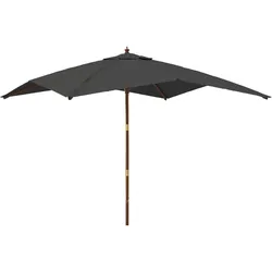 Helloshop26 - Gartenschirm mit Holzstange 300 x 300 x 273 cm anthrazit 02_0008335