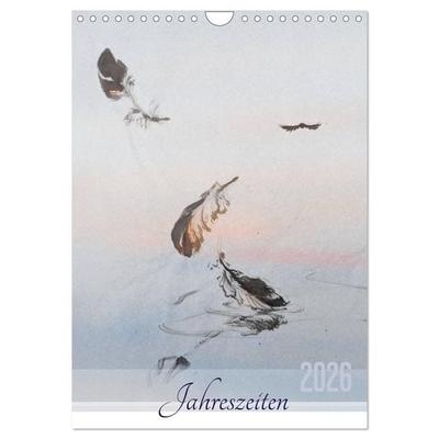 Jahreszeiten in Stil japanischer Malerei - Kunst (Wandkalender 2026 DIN A4 hoch), CALVENDO Monatskalender