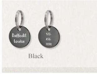 Uplift Picks Personalized Mini Pet ID Tag For Cats Puppies And Anti Lost Collar Safety black