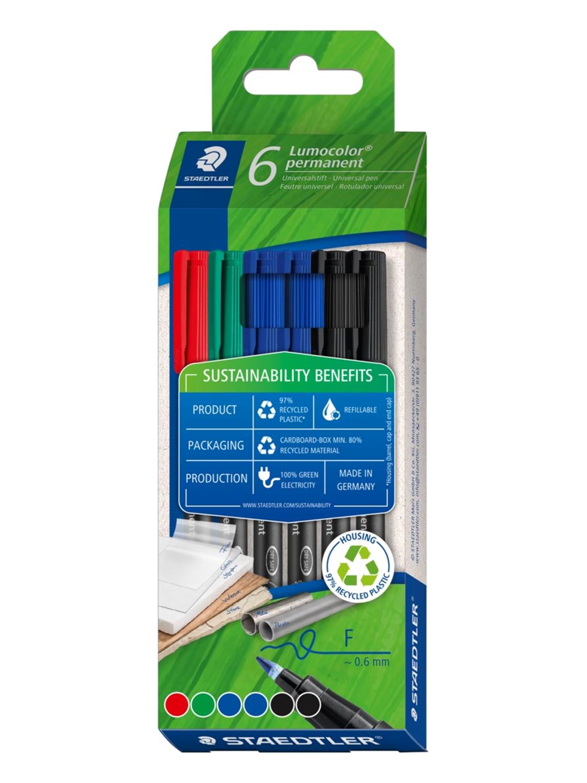 Staedtler Universal pen Lumocolor F per 6pcs