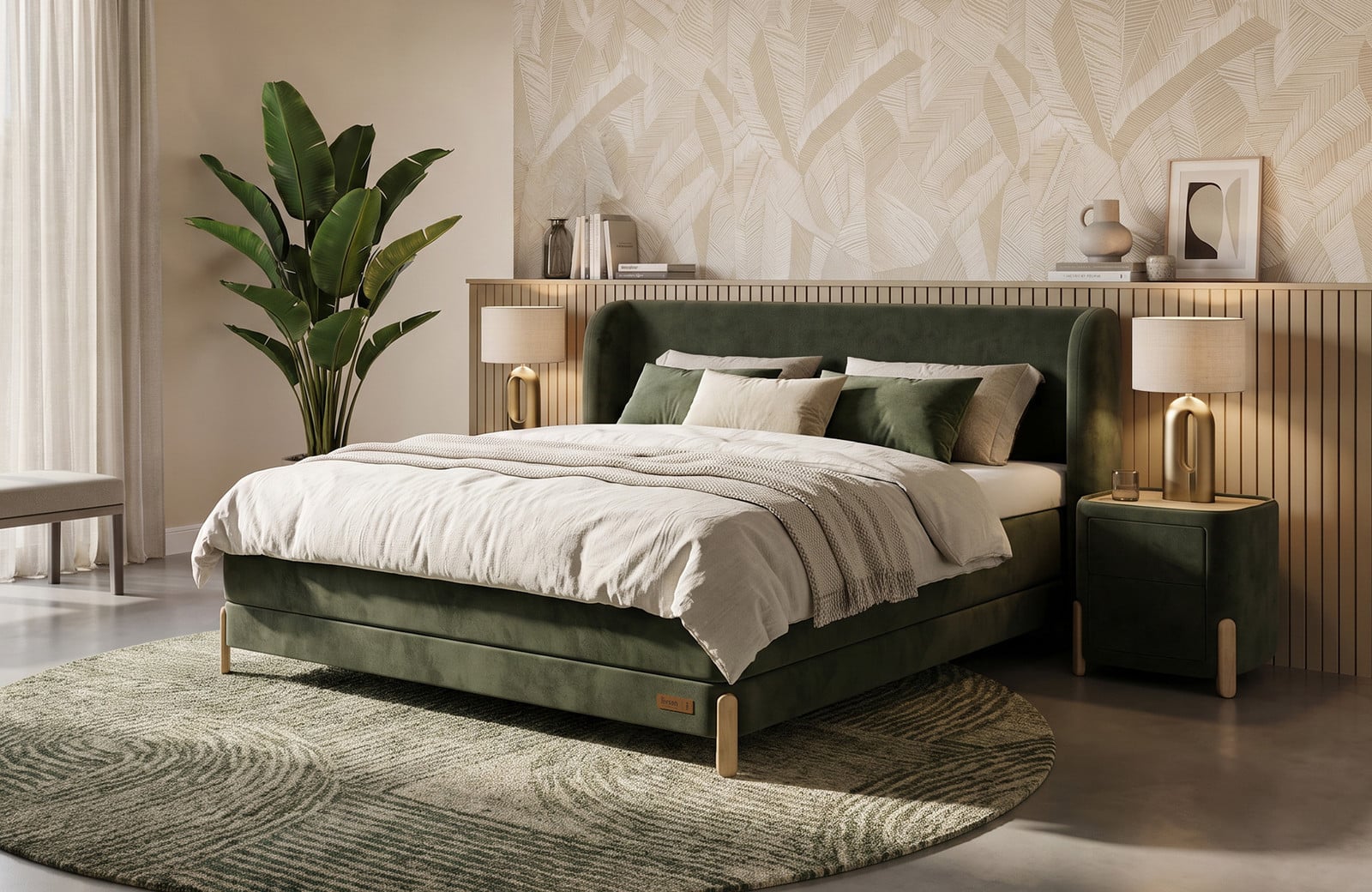 LIVSON No.4 Edition Swiss Sense Boxspring voor volwassenen in groen