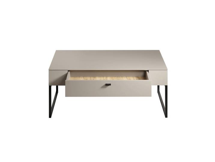 Mid.you Couchtisch SAO Paulo, Kaschmir, Eiche, Holzoptik, 1 Schublade(n) Schubladen, rechteckig, Kufe, 45x68x110 cm, Wohnzimmer, Wohnzimmertische, Couchtische
