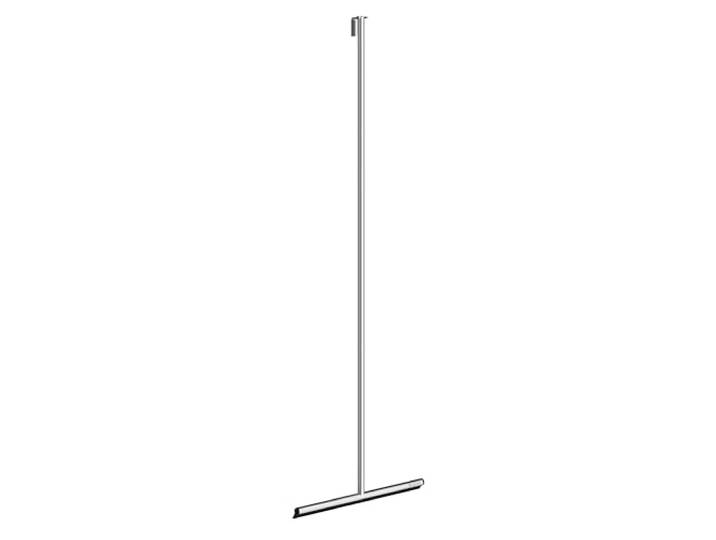 Smedbo SIDELINE Serie Bodenabzieher mit selbstklebendem Haken Edelstahl poliert 388 x 1330 mm Silikonklinge