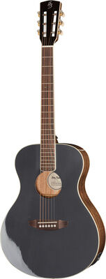 Harley Benton CLF-50E Anthrazit Metallic Natur Hochglanz mit anthrazitfarbener Decke