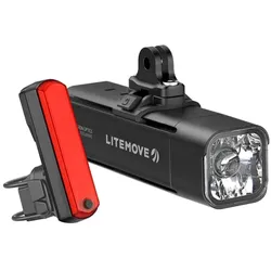 LITEMOVE Akku Scheinwerfer ATS-B100 mit GoPro Halterung + Rücklicht T