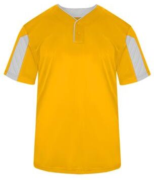 Alleson Athletic 7976 Striker Placket in Gold/White size 3XL   Polyester 797600, BG7976