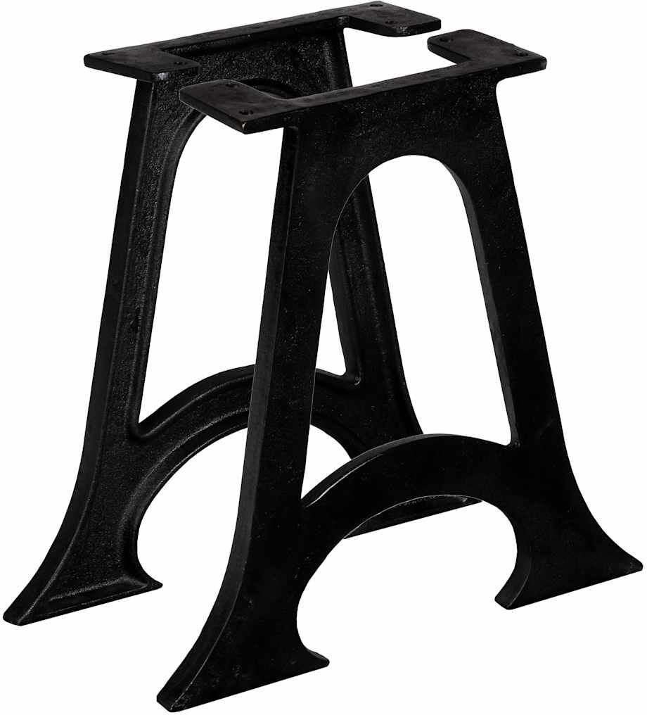 vidaXL Pied de table base 2 pcs Base voûtée Cadre en A Fonte