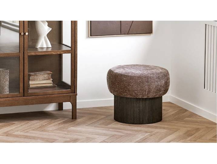 Beistellhocker Christi - mit praktischem Stauraum - Braun - Luxusbetten24
