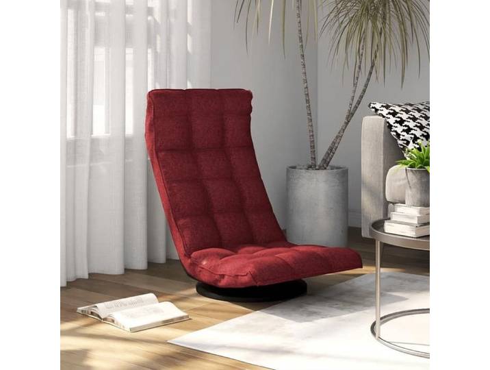 Canapé de loisirs - GKK - Fauteuil de sol pivotante - Rouge bordeaux Tissu(225)
