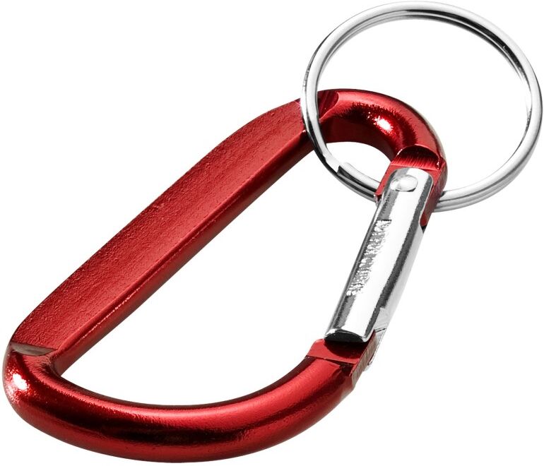 Porte-clés mousqueton Timor en aluminium recyclé RCS rouge