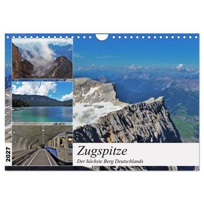 Zugspitze - Der höchste Berg Deutschlands (Wandkalender 2027 DIN A4 quer), CALVENDO Monatskalender
