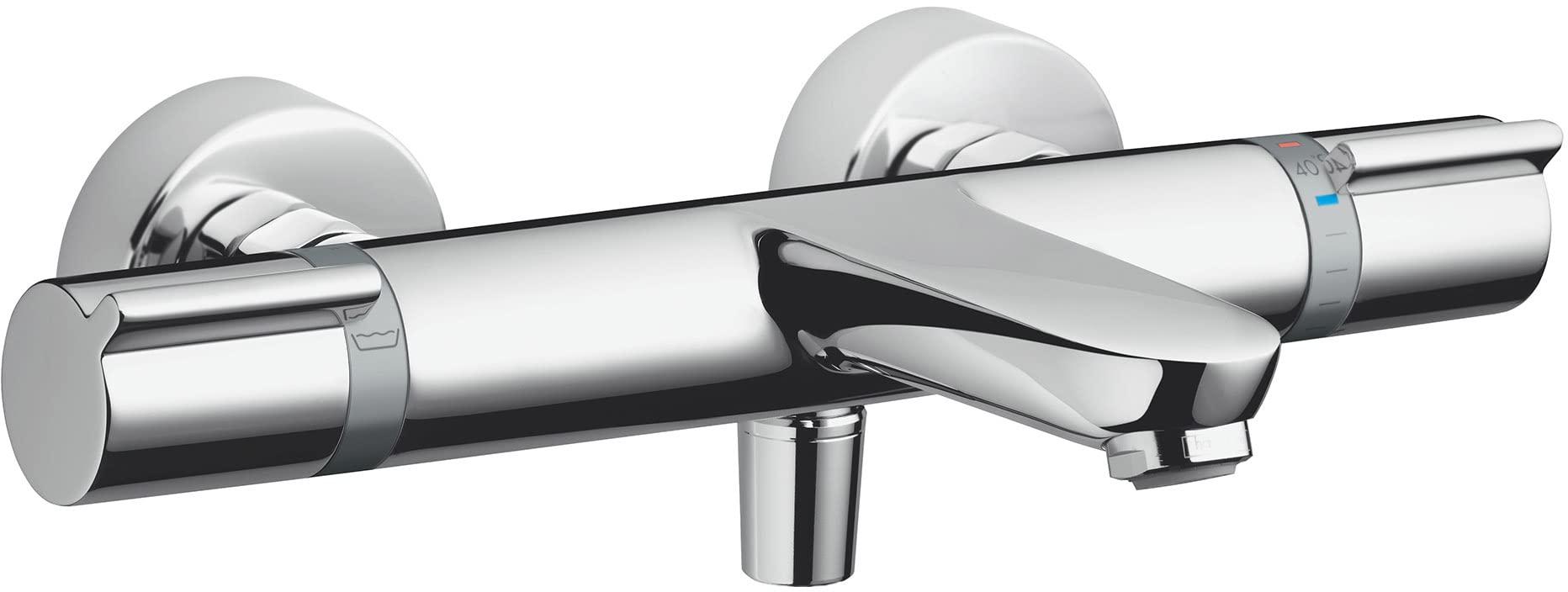 Thermostatische Badmengkraan, Aufputz, SafetyStop, 2 Ausgänge, Chrom