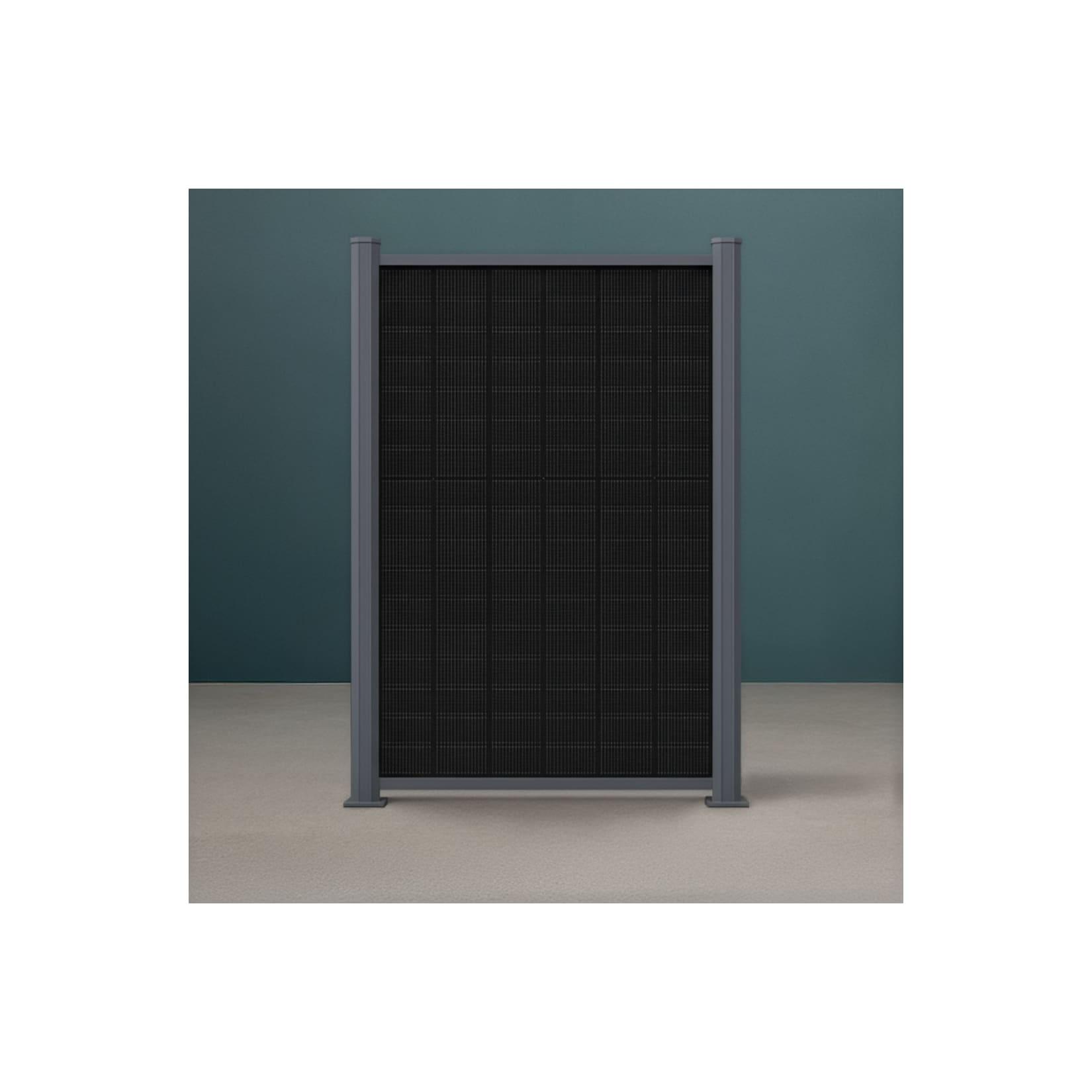 PV Zaun Classic vertikal Sichtschutzzaun Solarzaun Zaunfeld 1285 x 1850mm Basis