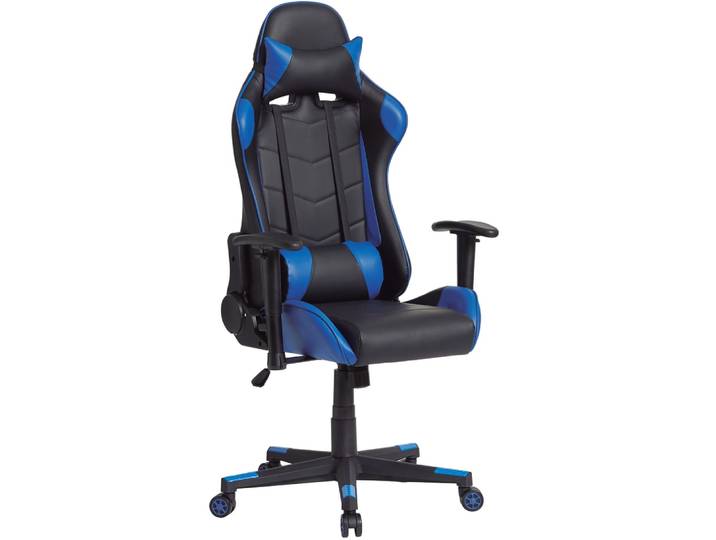 Fauteuil de bureau professionnel bleu, inclinaison/hauteur réglable