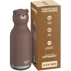asobu® Trinkflasche Bär 460ml - braun