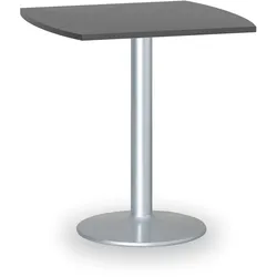Runder Konferenztisch, Bistrotisch FILIP II, 66x66 cm, graue Metallgestell, Graphit