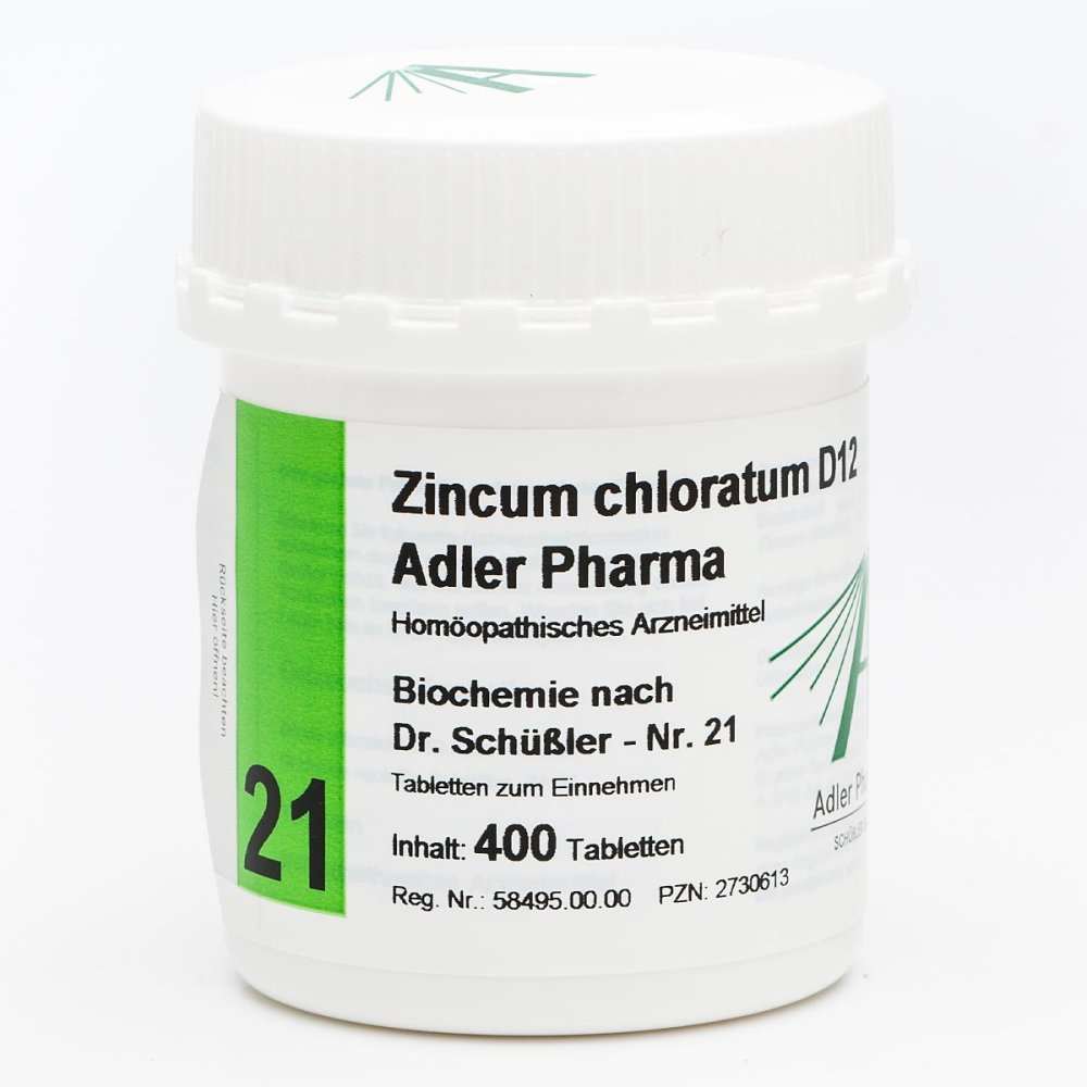 Adler Pharma Produktion und Vertrieb GmbH Biochemie Adler 21 Zincum chlor.D12 Adl.p. Tabletten 02730613