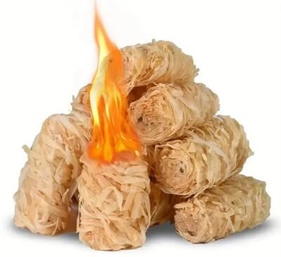 Inspire Daily Merch Natural Fire Starter Wax Wood Stick Ideal For Fireplace, BBQ Stoves, And Charcoal Ignition 60pcs