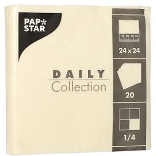 PAPSTAR Servietten Daily Collection champagner 2-lagig 12,0 x 12,0 cm 20 St.