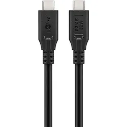 USB-C Ladekabel USB 3.2 Gen 1 Kabel, USB-C auf USB-C Ladekabel, 60 W, schwarz