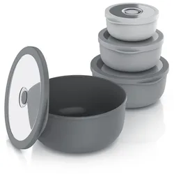 Arendo Rührschüssel Set 4 teilig, Kunststoff, BPA frei, mikrowellengeeignet