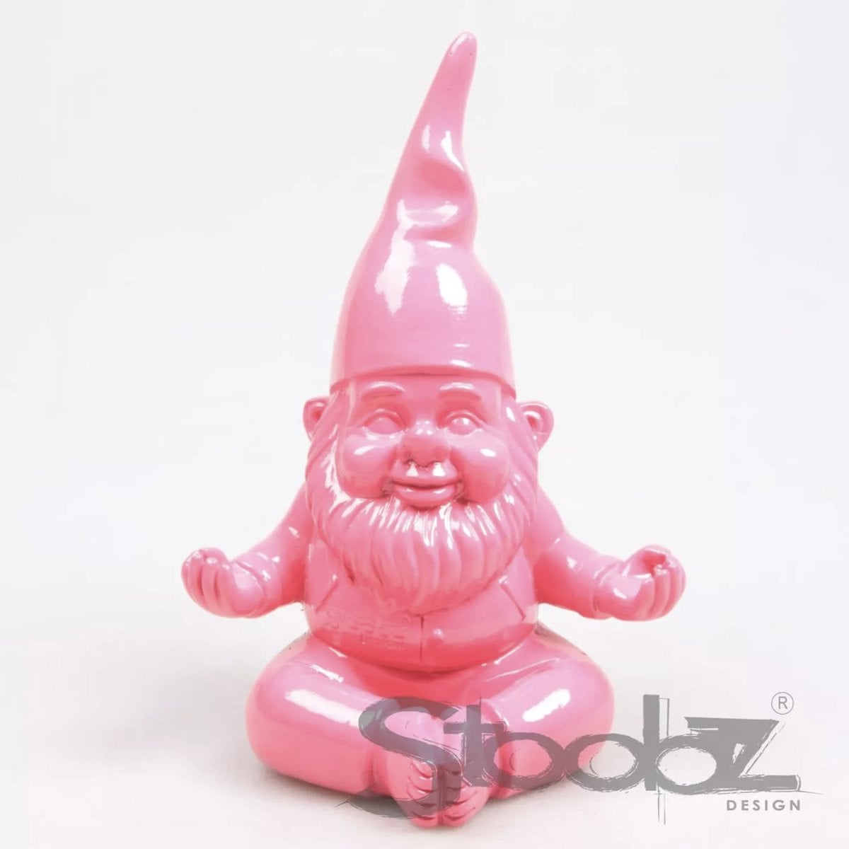 Stoobz Yoga Kabouter Fuchsia Decoratief Beeldje Hoogte: 20 cm