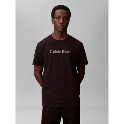 T-Shirt CALVIN KLEIN JEANS "30S EU WHOLESALE SPORTSWEAR GRAP", Herren, Gr. XL, schwarz, Web, Obermaterial: 100% Baumwolle, unifarben, klassisch normal, Rundhals, eingesetzt abgesteppte Kante, Shirts T-Shirt, Regular fit mit Rundhalsausschnitt