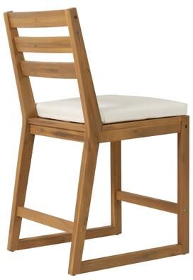 PRO_SELLERS 5-Piece Outdoor Patio Bar Set Acacia Wood Slatted Table and Chairs Ta