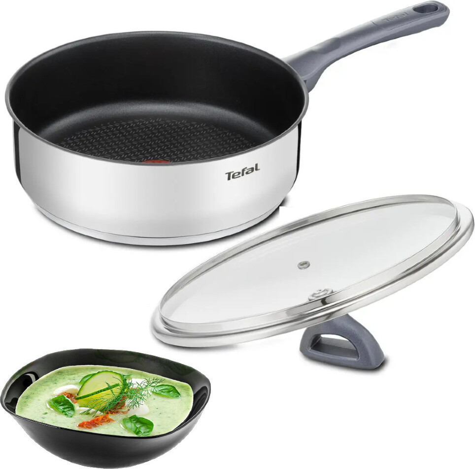 Tefal G7133214 Ronde Koekenpan van Roestvrij Staal met Titanium Coating