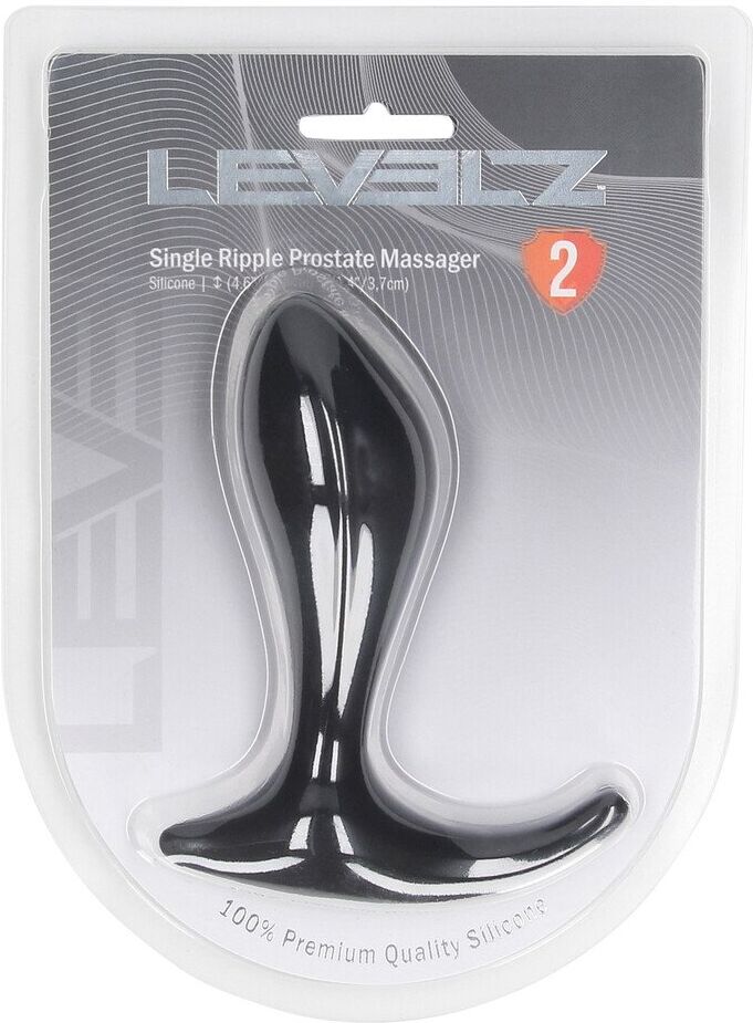 Levelz Masseur de Prostate en Silicone à Ondulation Unique - Noir