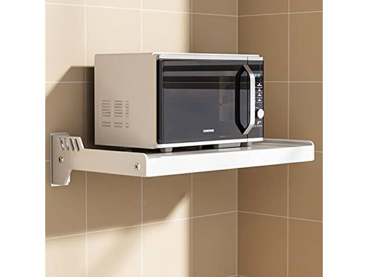 GCCSSBXF Wandmontiertes Mikrowellenregal – platzsparendes Regal für Elektro/Mikrowelle, einfache Installation, langlebiges und vielseitiges Design