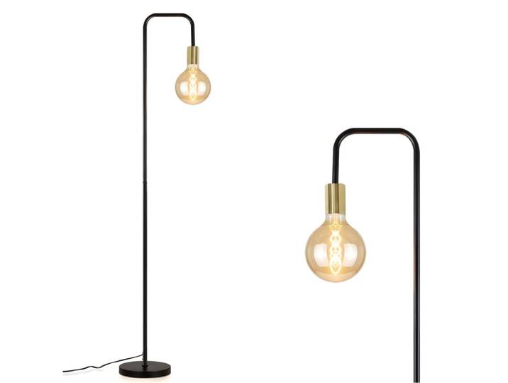 Lampadaire en fer noir 28x22x157cm e27