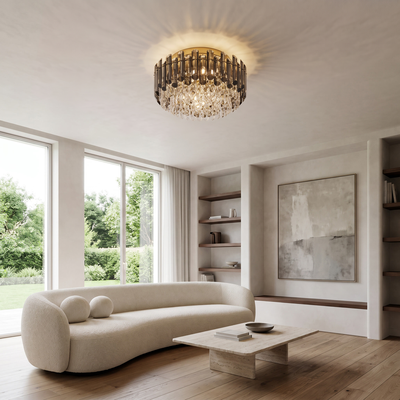 "Arina   Luxury Crystal Chandelier   39"" x 14"" / Warm White (3000k)   Bedroom Lighting   Living Room Lighting   Ceiling Lights   MOD LIGHTING"