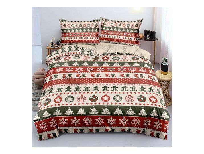 LuxusKollektion Jugendbettwäsche Bettwäsche Set 220x240cm Weihnachten Rot/Grün