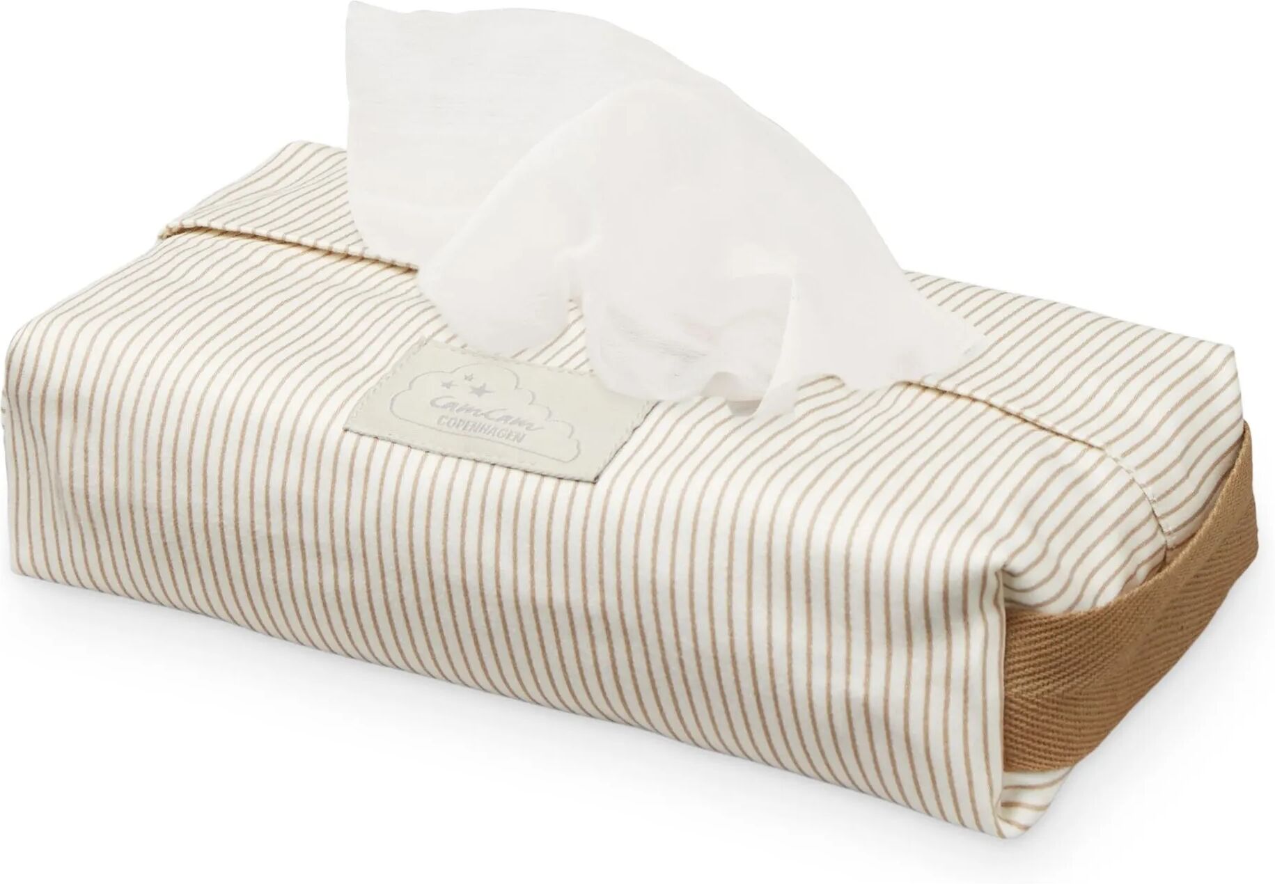 Cam Cam Etui pour lingettes rayé Camel taille unique