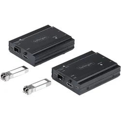 StarTech HDMI LWL Extender - HDMI Video & USB Remote KVM Switch/Console Extender - bis zu (MultiMode) - MMF, KVM Switch, Schwarz