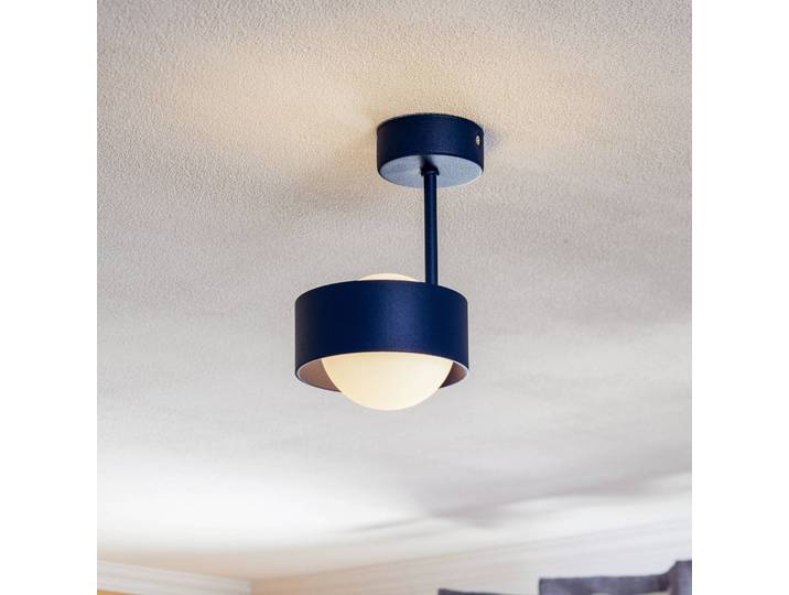 Plafondlamp Mado, dimbaar, blauw, Woon-/ Eetkamer, metaal, Modern, plafondlamp