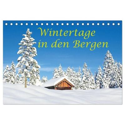 Wintertage in den Bergen (Tischkalender 2027 DIN A5 quer), CALVENDO Monatskalender