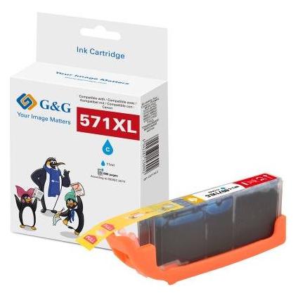 G&G HXL-Patrone kompatibel mit CLI-571XLC/ 0332C001 (13857)