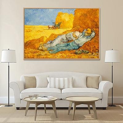Handgefertigtes Ölgemälde auf Leinwand, Wandkunst, Dekoration, Van Goghs Nickerchen im Roggen, berühmtes Gemälde für Wohnkultur, gerolltes, rahmenloses, ungedehntes Gemälde