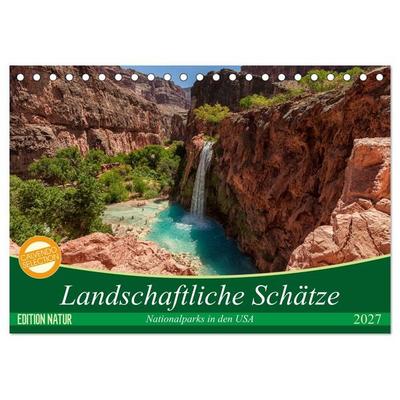 Landschaftliche Schätze (Tischkalender 2027 DIN A5 quer), CALVENDO Monatskalender