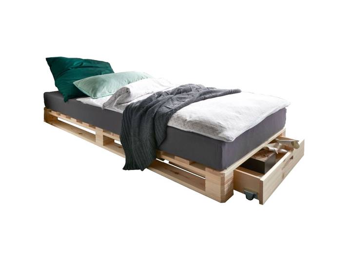 Bett Flynn Braun Kiefer 90 x 200 cm