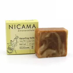 NICAMA Upcyclingseife mit Peelingeffekt - Zitronenschale