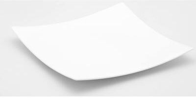 "Red Vanilla Extreme White Square Platter 12.5"""