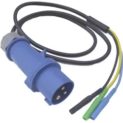 HT Instruments Messadapter CEE 32A 3 Pol (CEE Stecker mit Anschlussleitungen), Messtechnik, Blau