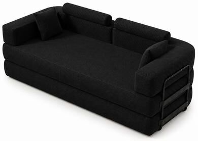 SEYNAR Corduroy Folding Sofa Bed, Memory Foam Compressed Sleeper Couch No Assembly